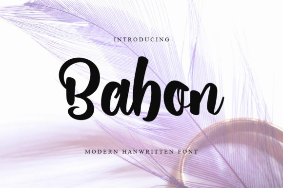 Babon: A Handwritten Font for Web Design