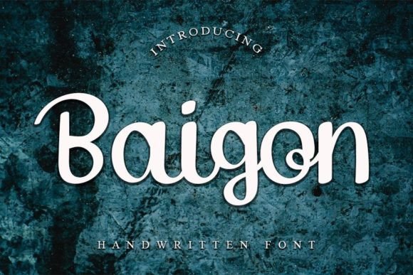 Baigon: A Handwritten Font for Creative Makers