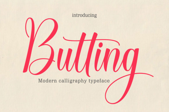 Butting: A Stylish Handwritten Font