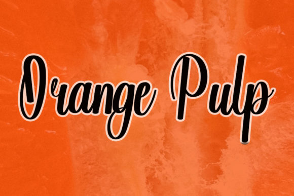 Orange Pulp Font: A Handwritten Touch