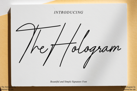 The Hologram: A Stylish Script Font