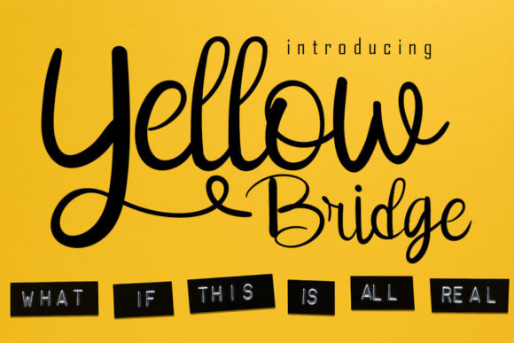 Yellow Bridge Font: Elegant Script for Editorial Design